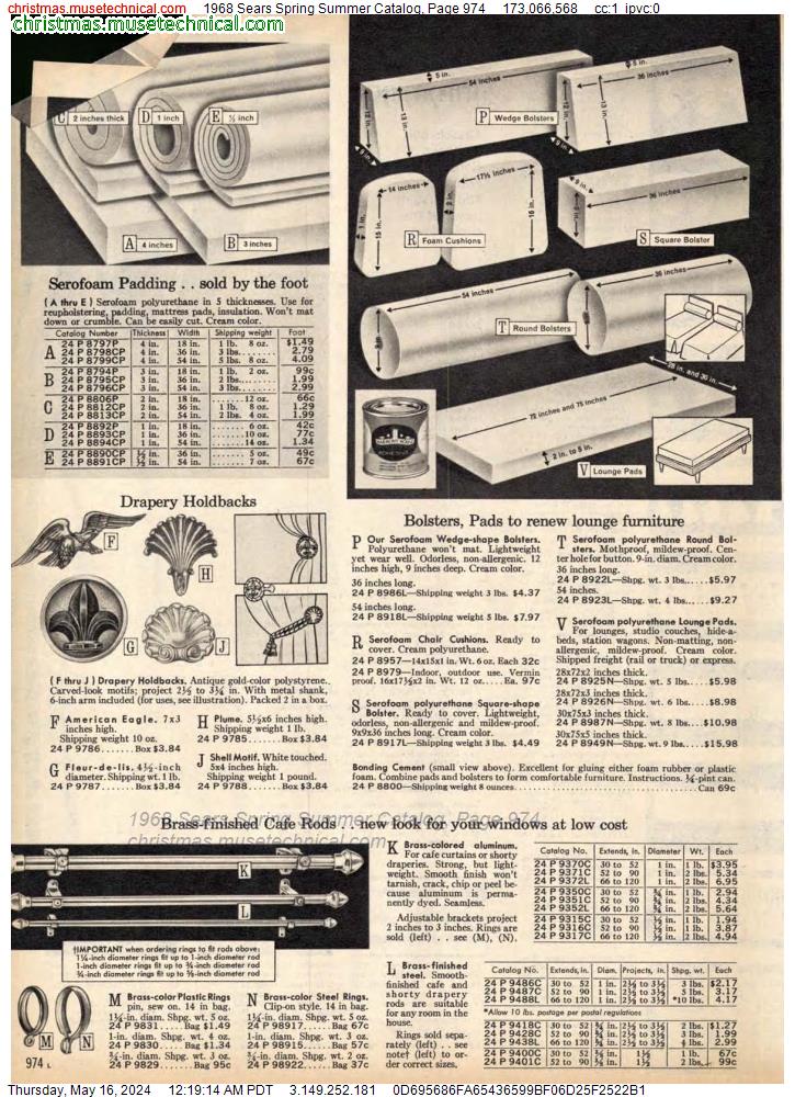 1968 Sears Spring Summer Catalog, Page 974