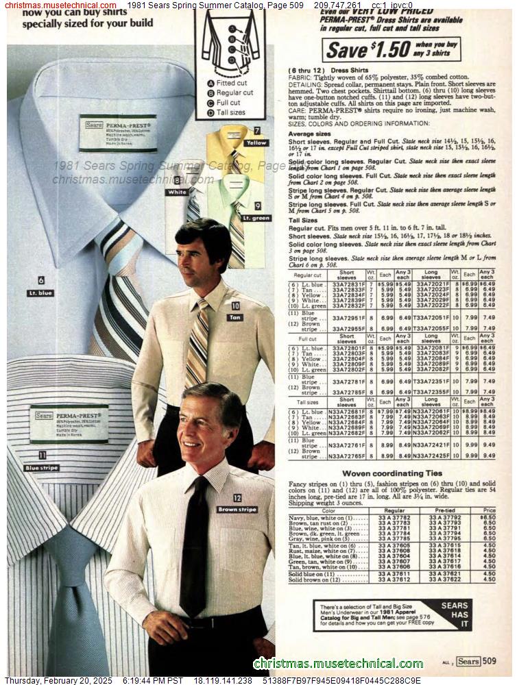 1981 Sears Spring Summer Catalog, Page 509