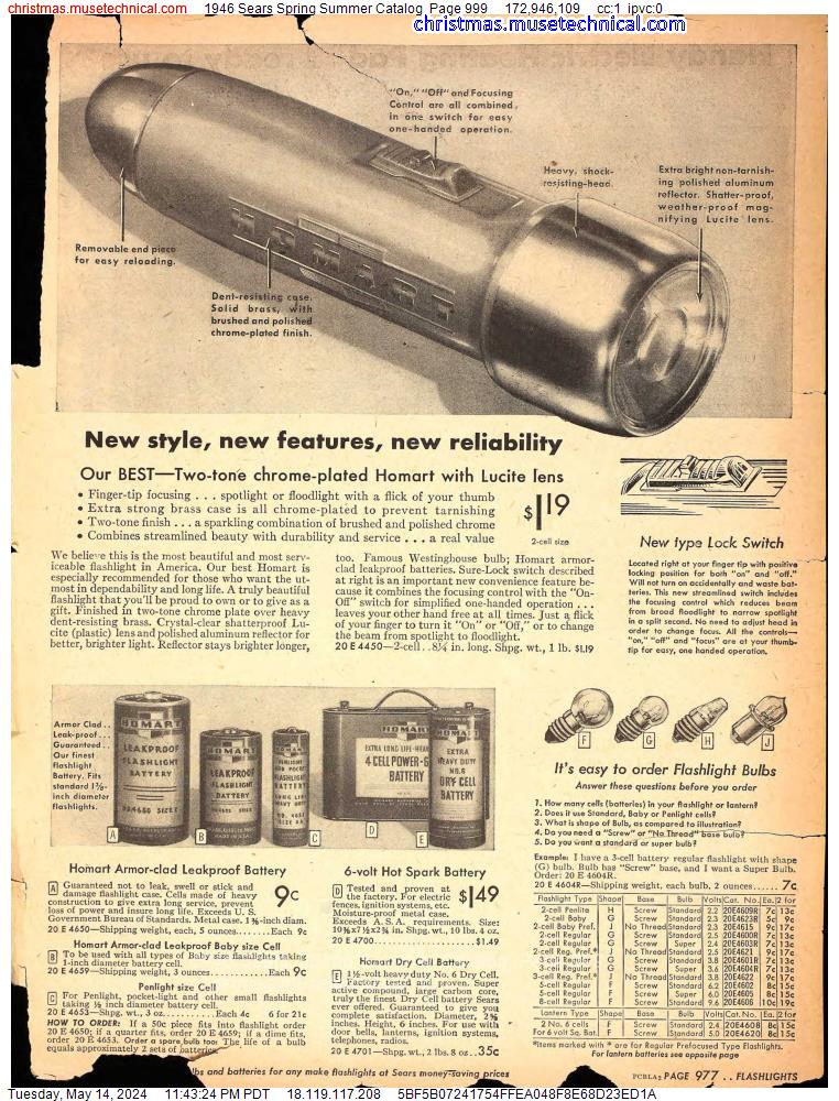 1946 Sears Spring Summer Catalog, Page 999