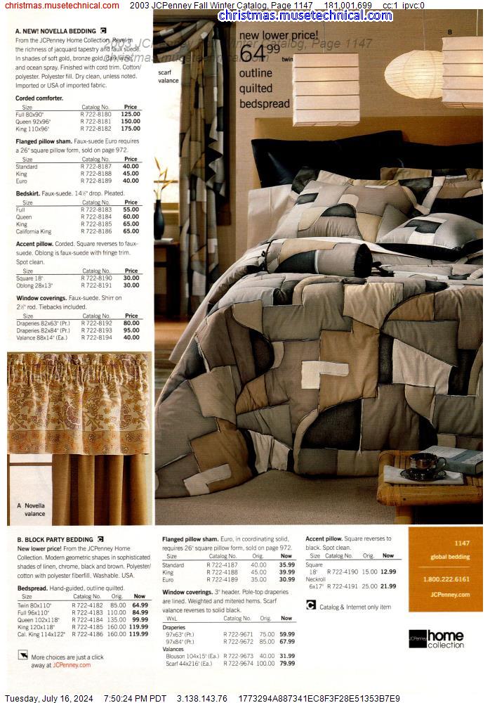 2003 JCPenney Fall Winter Catalog, Page 1147