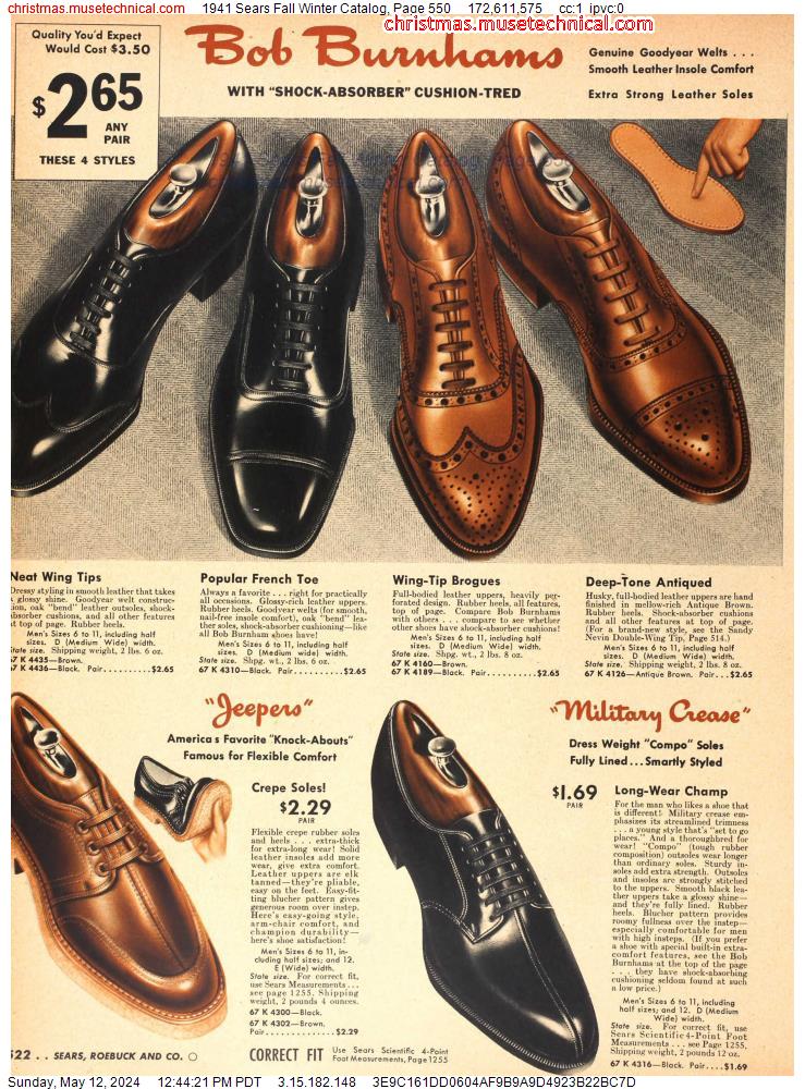 1941 Sears Fall Winter Catalog, Page 550