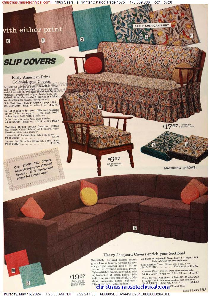 1963 Sears Fall Winter Catalog, Page 1575