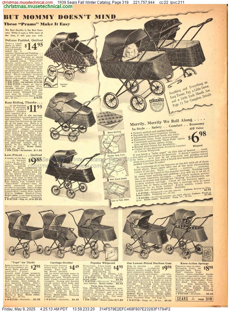 1939 Sears Fall Winter Catalog, Page 319