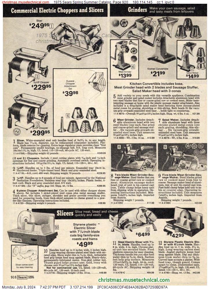 1975 Sears Spring Summer Catalog, Page 920