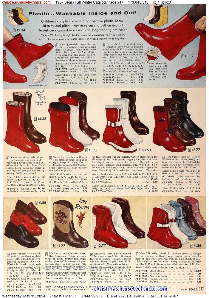 1957 Sears Fall Winter Catalog, Page 347
