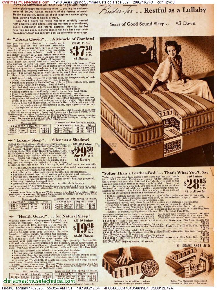 1940 Sears Spring Summer Catalog, Page 582