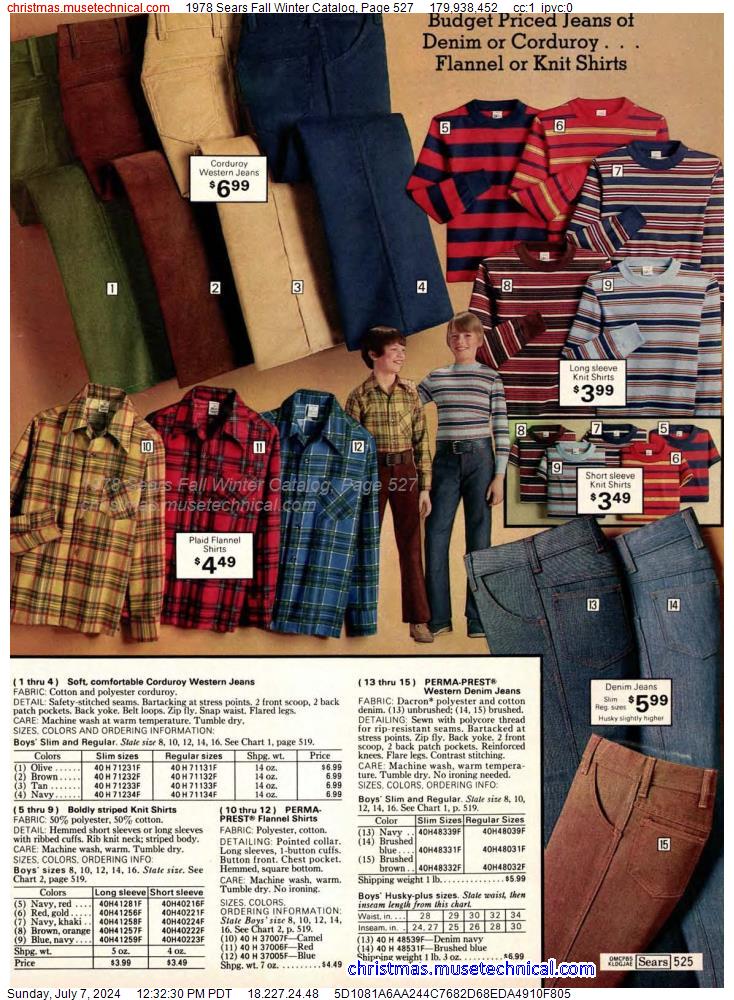 1978 Sears Fall Winter Catalog, Page 527