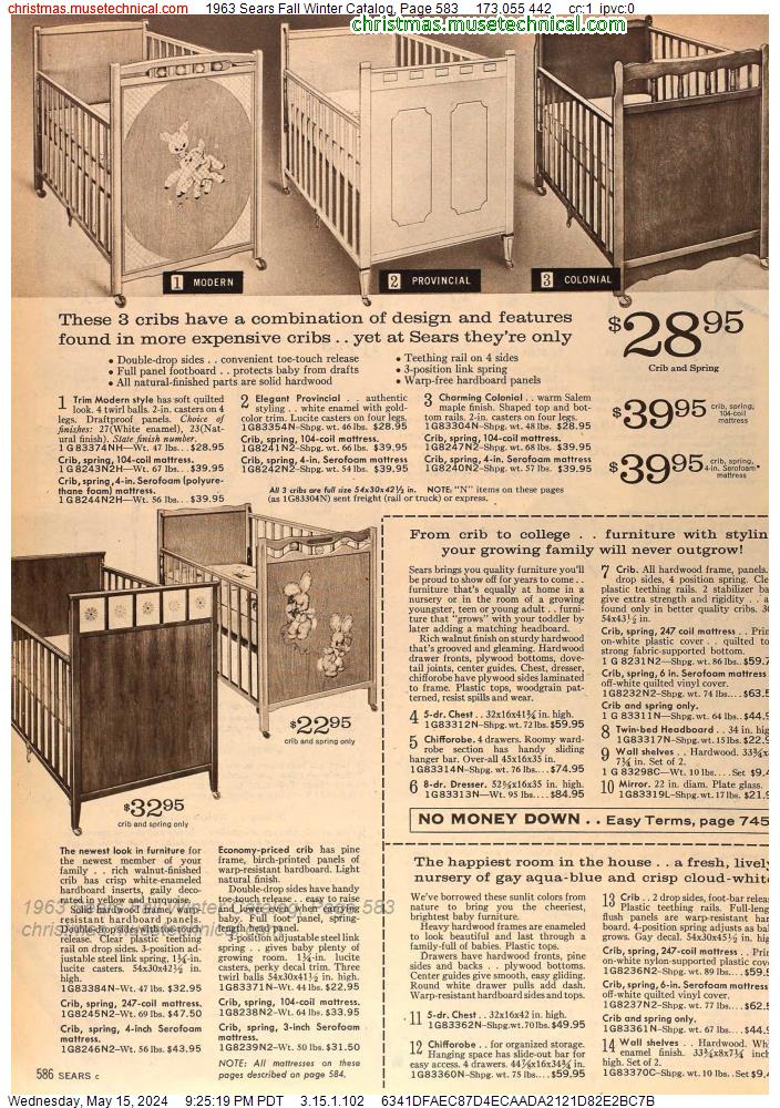 1963 Sears Fall Winter Catalog, Page 583