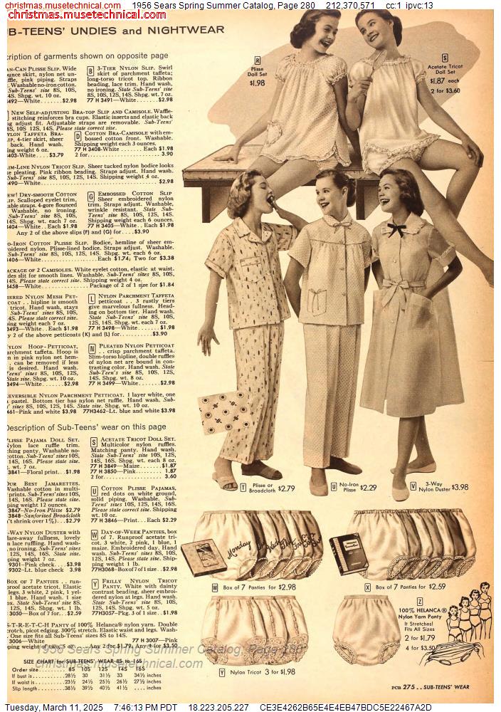 1956 Sears Spring Summer Catalog, Page 280