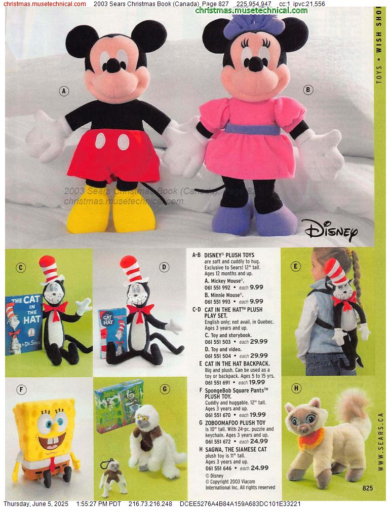 2003 Sears Christmas Book (Canada), Page 827