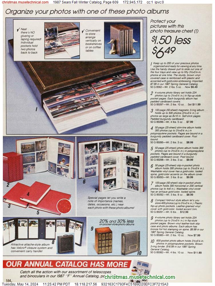 1987 Sears Fall Winter Catalog, Page 609