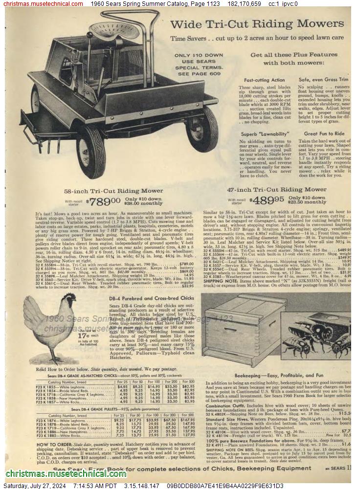 1960 Sears Spring Summer Catalog, Page 1123