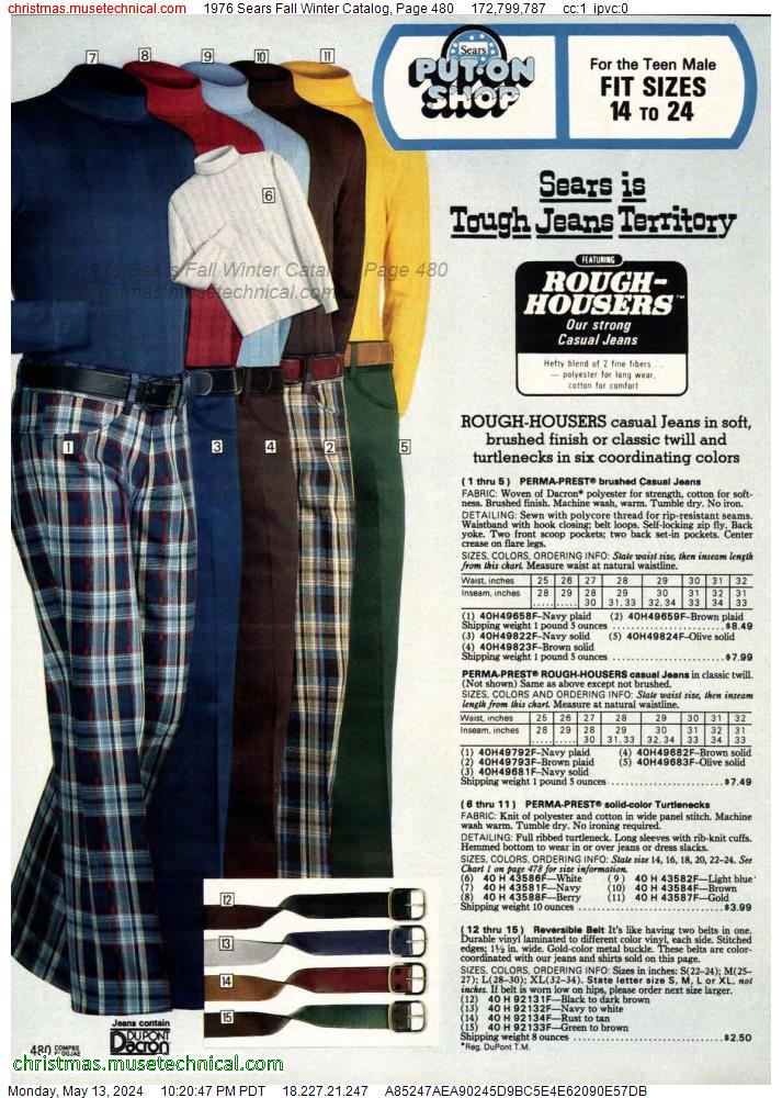 1976 Sears Fall Winter Catalog, Page 480