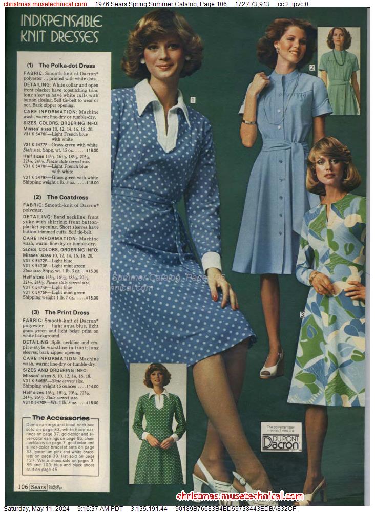1976 Sears Spring Summer Catalog, Page 106