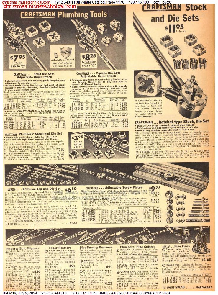 1942 Sears Fall Winter Catalog, Page 1176