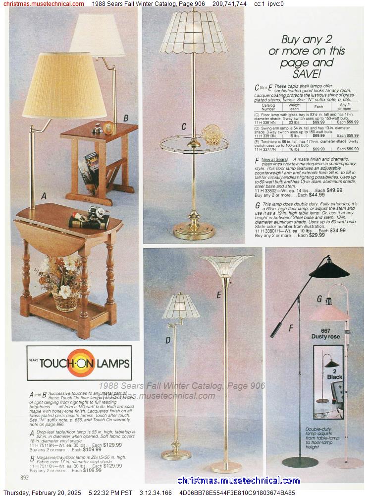 1988 Sears Fall Winter Catalog, Page 906