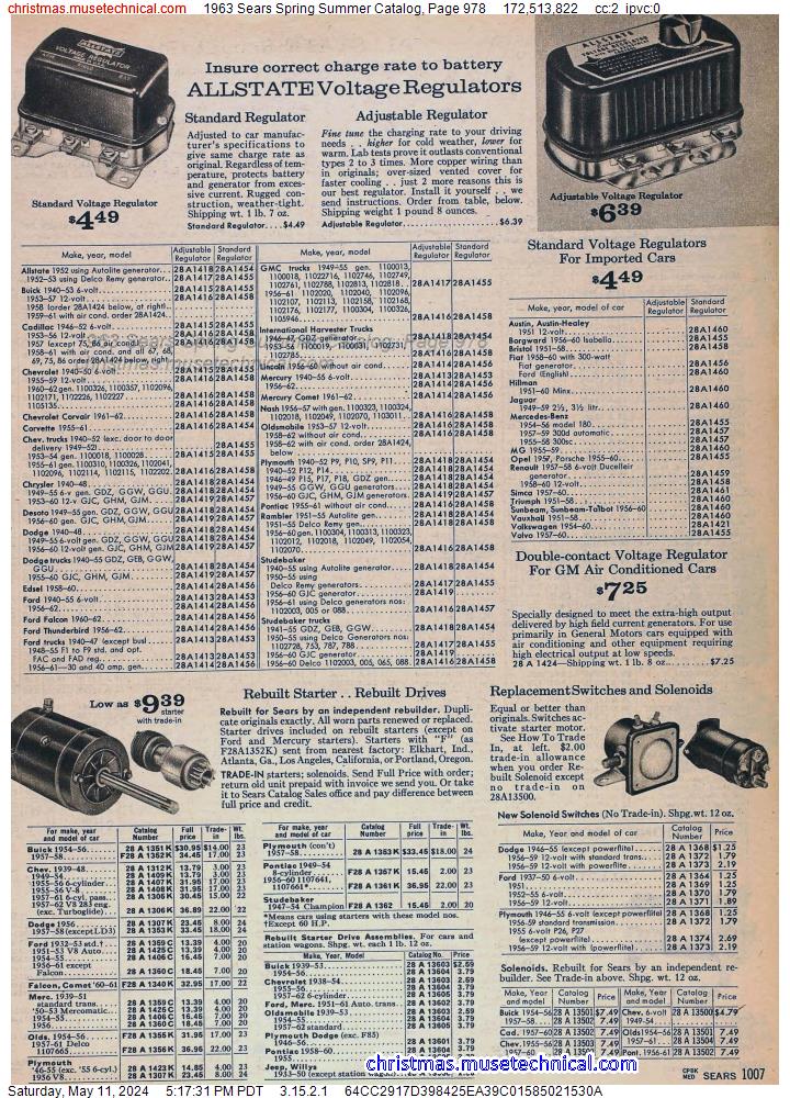 1963 Sears Spring Summer Catalog, Page 978