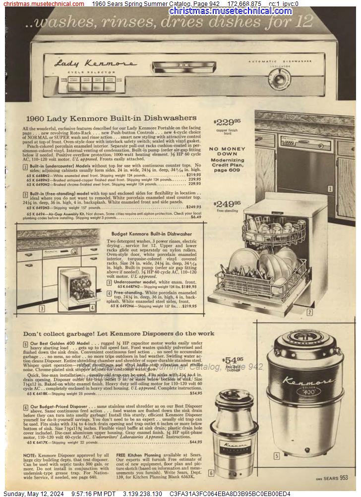 1960 Sears Spring Summer Catalog, Page 942
