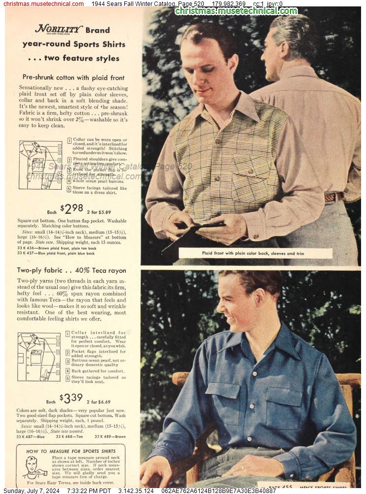 1944 Sears Fall Winter Catalog, Page 520