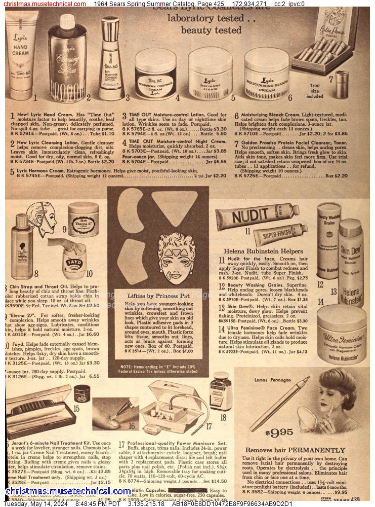 1964 Sears Spring Summer Catalog, Page 425