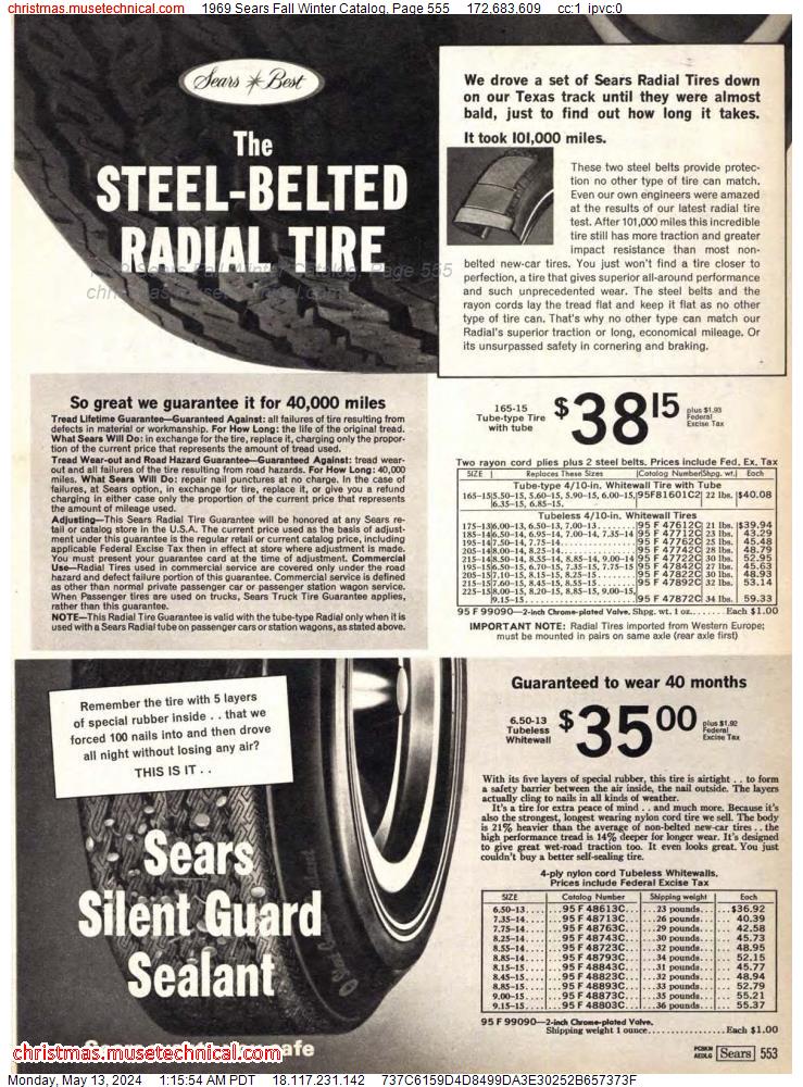 1969 Sears Fall Winter Catalog, Page 555