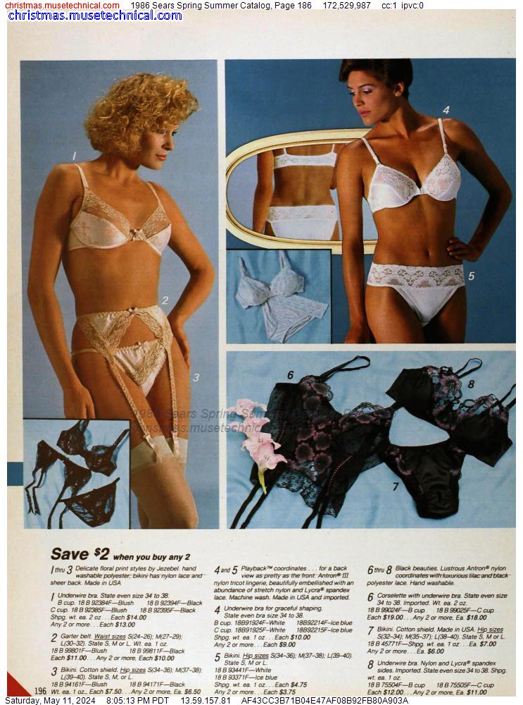 1986 Sears Spring Summer Catalog, Page 186
