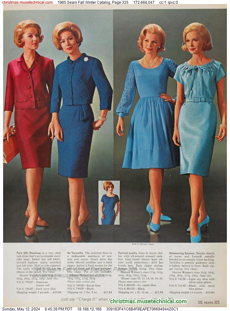1965 Sears Fall Winter Catalog, Page 325