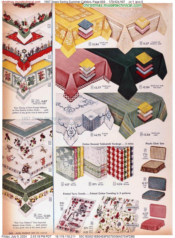 1957 Sears Spring Summer Catalog, Page 659