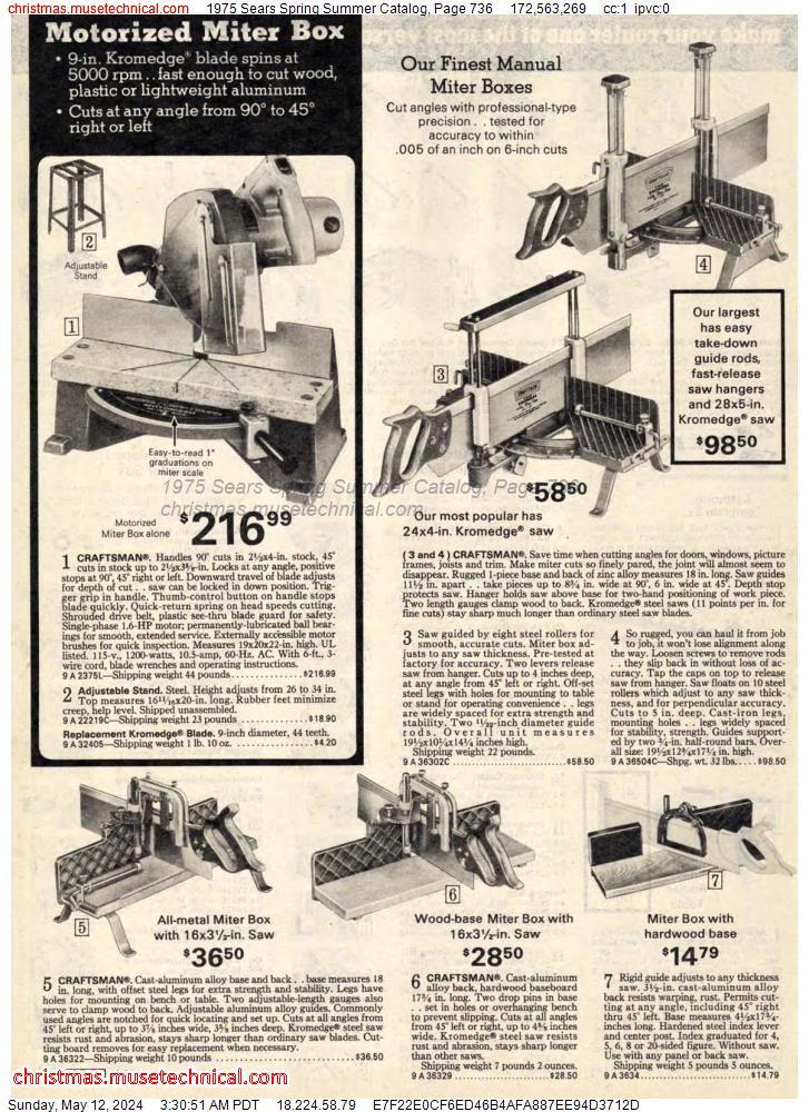 1975 Sears Spring Summer Catalog, Page 736