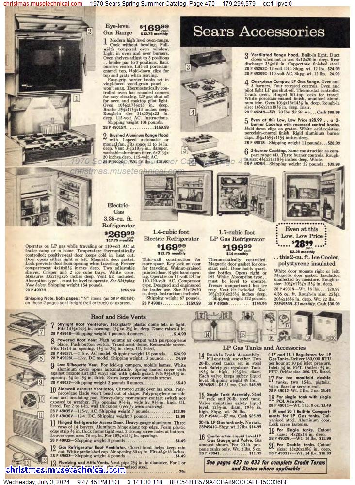 1970 Sears Spring Summer Catalog, Page 470