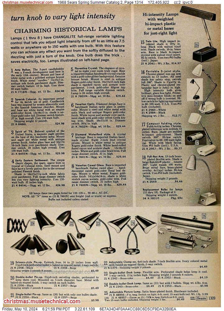 1968 Sears Spring Summer Catalog 2, Page 1314
