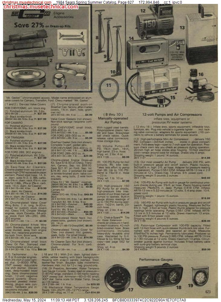 1984 Sears Spring Summer Catalog, Page 627