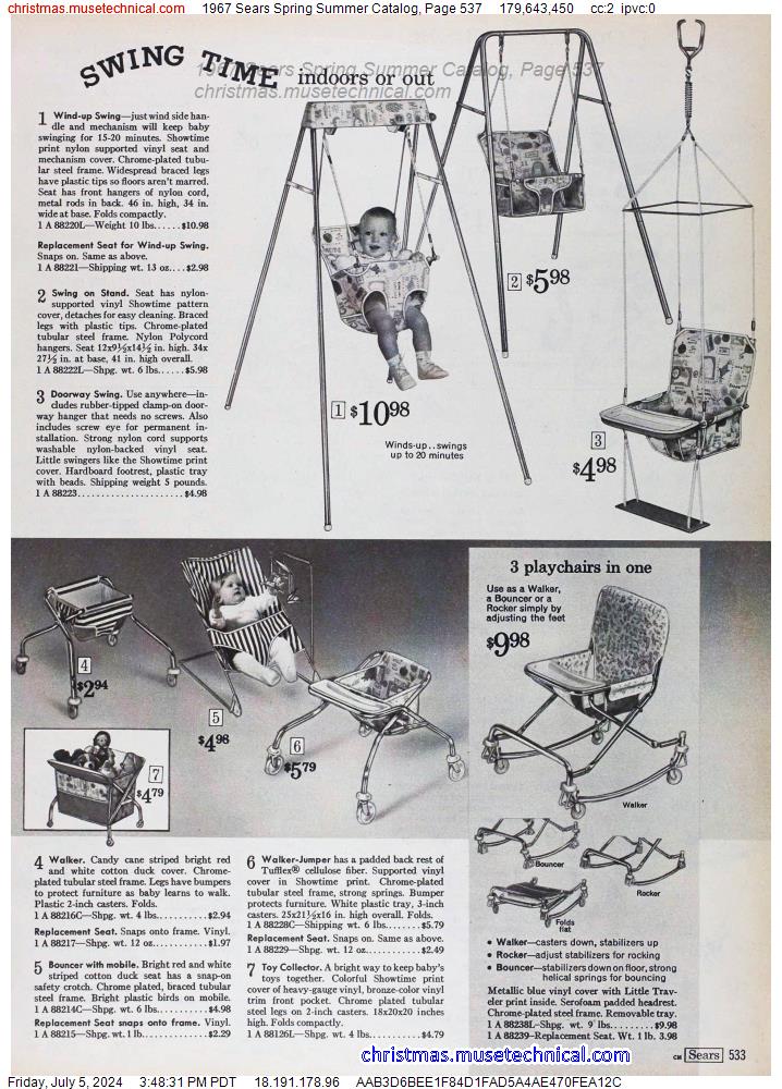 1967 Sears Spring Summer Catalog, Page 537