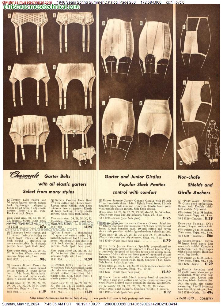 1946 Sears Spring Summer Catalog, Page 200
