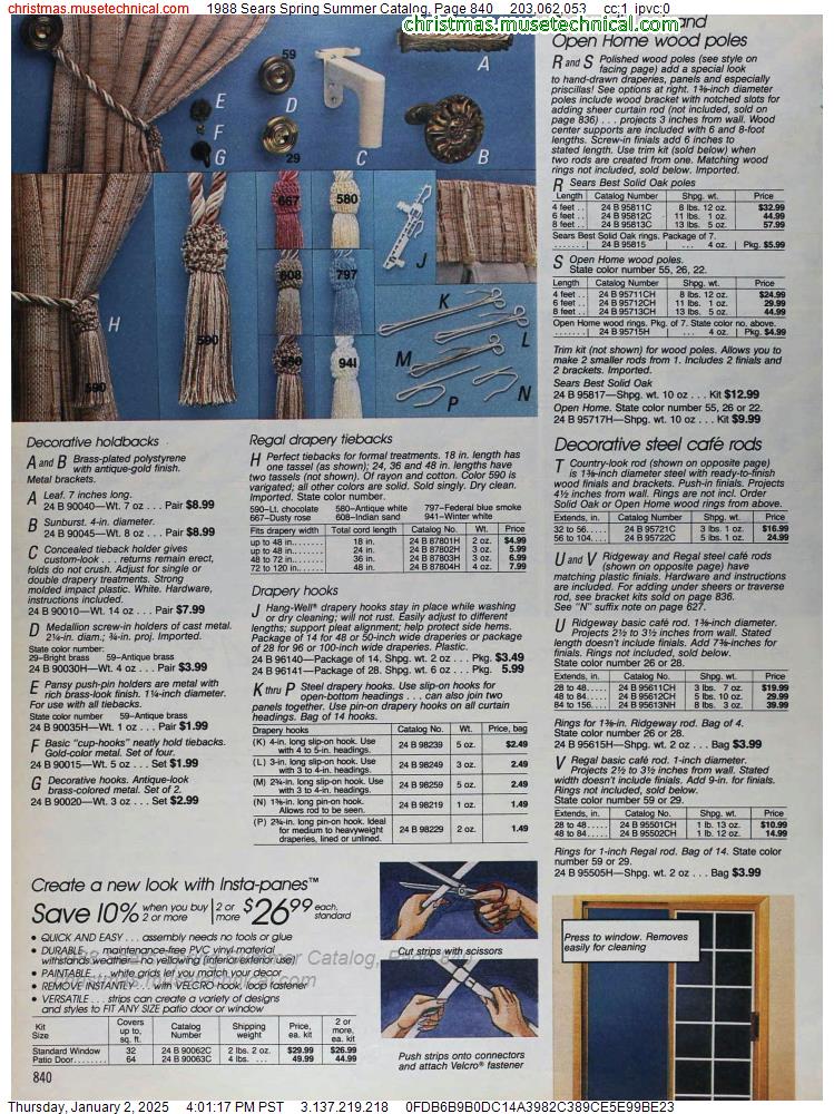 1988 Sears Spring Summer Catalog, Page 840