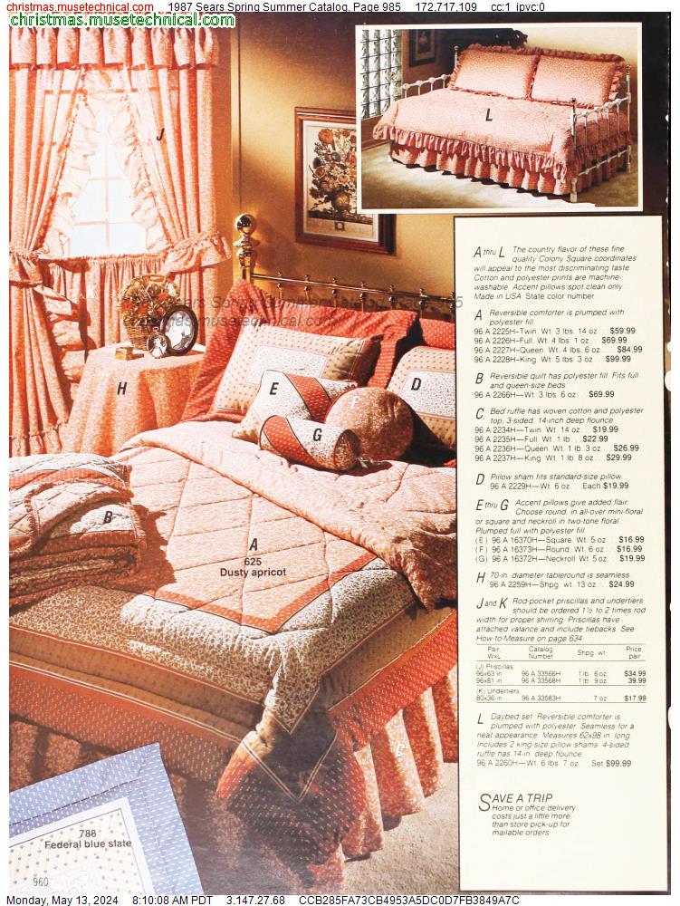 1987 Sears Spring Summer Catalog, Page 985
