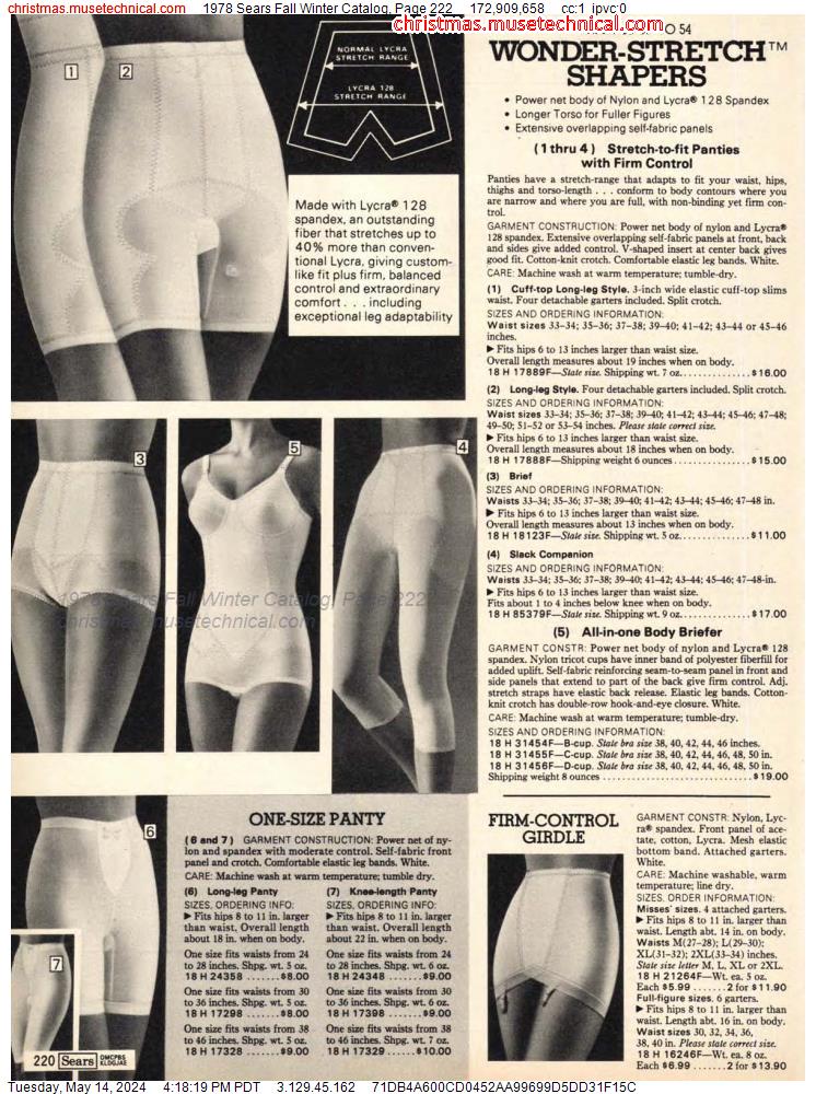1978 Sears Fall Winter Catalog, Page 222