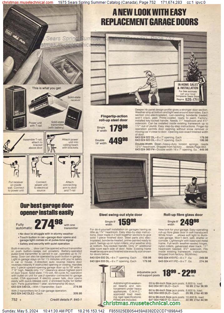 1975 Sears Spring Summer Catalog (Canada), Page 752