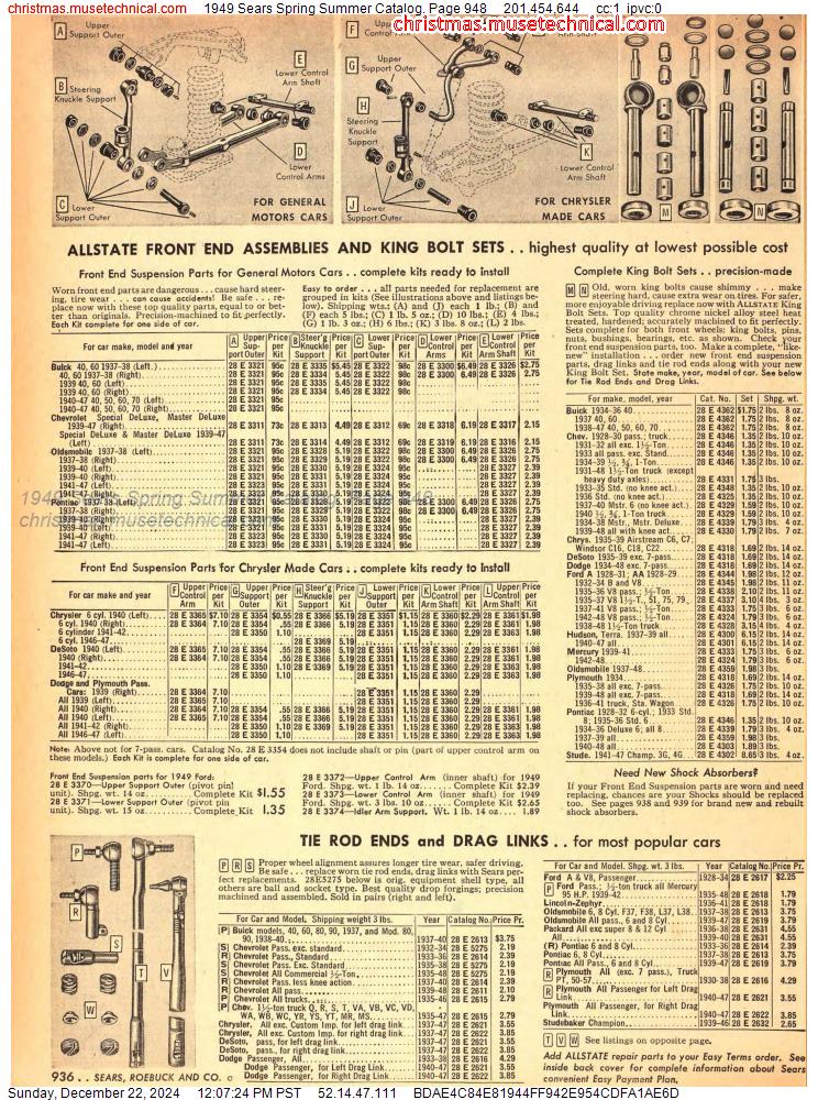 1949 Sears Spring Summer Catalog, Page 948