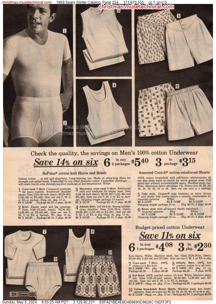 1969 Sears Winter Catalog, Page 224