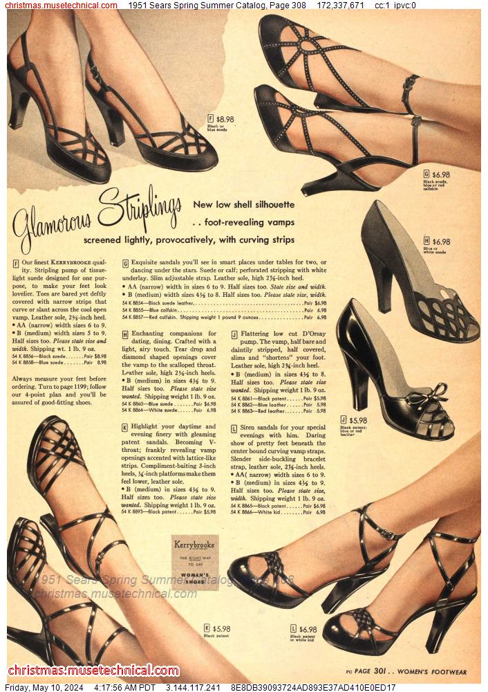1951 Sears Spring Summer Catalog, Page 308
