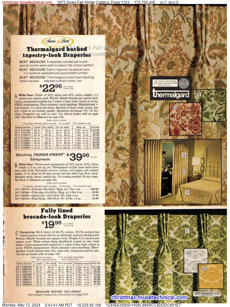 1973 Sears Fall Winter Catalog, Page 1123