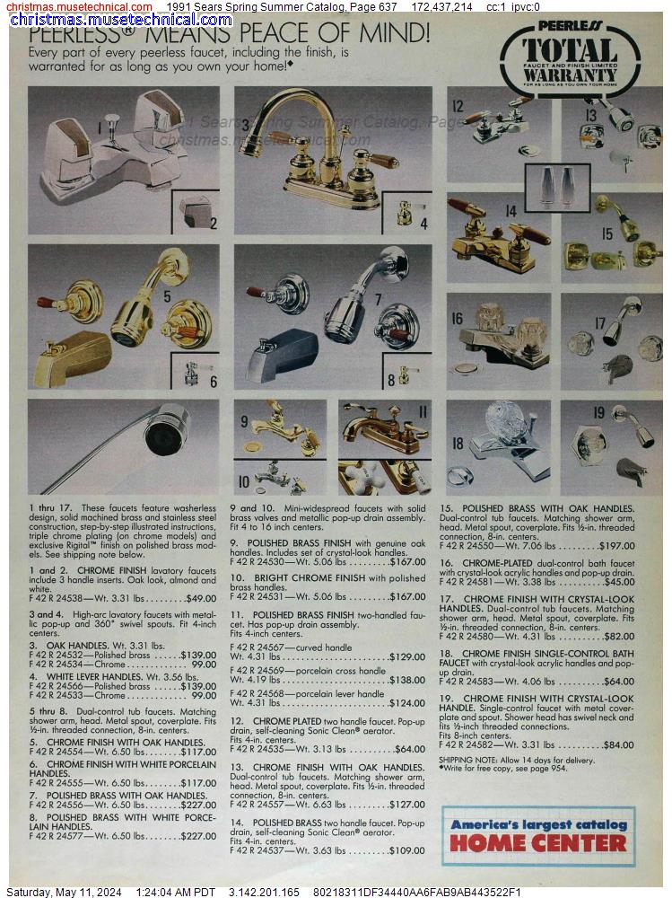 1991 Sears Spring Summer Catalog, Page 637