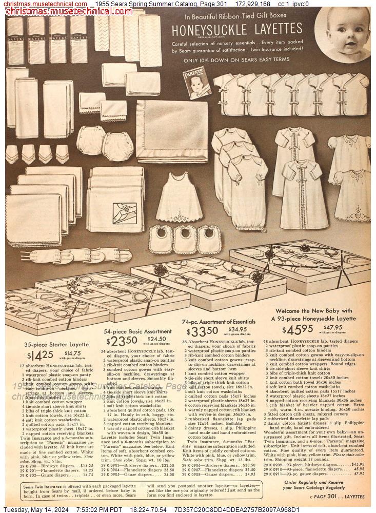 1955 Sears Spring Summer Catalog, Page 301