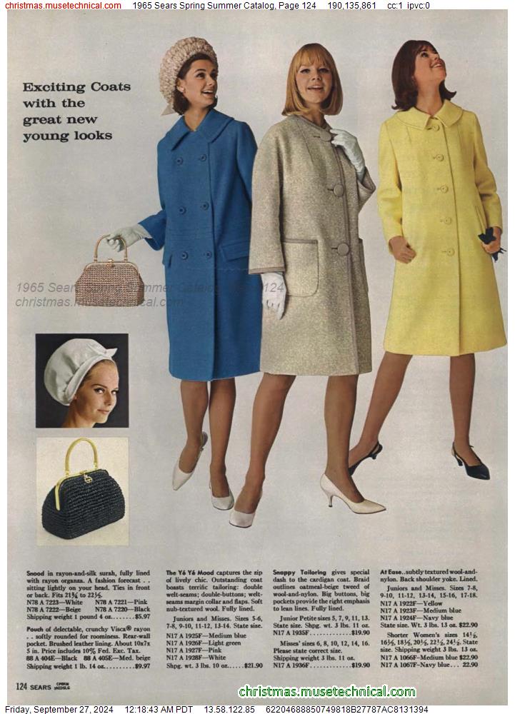 1965 Sears Spring Summer Catalog, Page 124 - Catalogs & Wishbooks