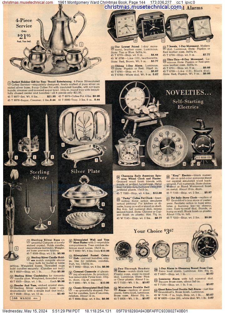 1961 Montgomery Ward Christmas Book, Page 144