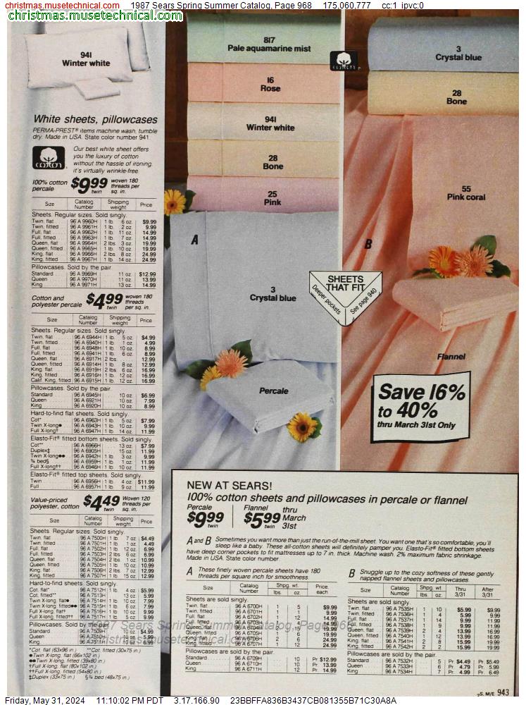 1987 Sears Spring Summer Catalog, Page 968