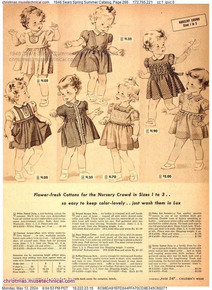 1946 Sears Spring Summer Catalog, Page 266