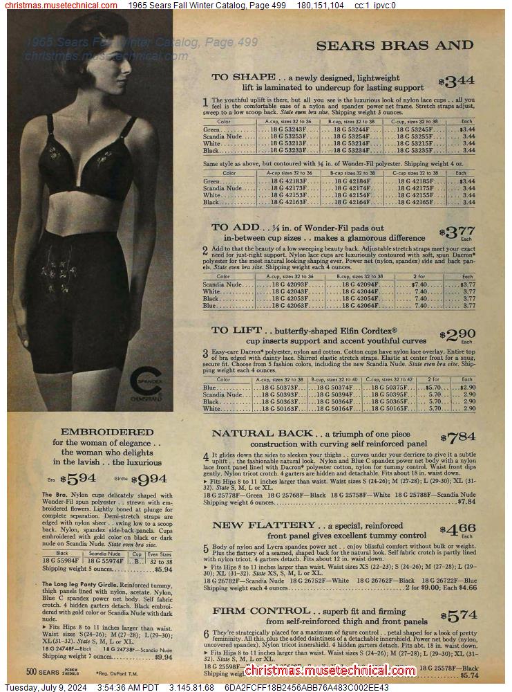 1965 Sears Fall Winter Catalog, Page 499