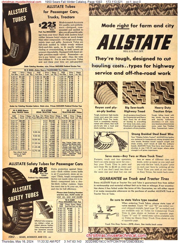1950 Sears Fall Winter Catalog, Page 1083